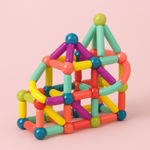 Jeux d'aimants créatifs - Bâtons magnétiques colorés