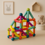 Bâtons magnétiques pour construire des formes uniques