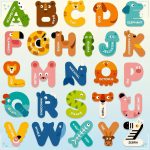 Lettres magnétiques colorées pour l'apprentissage ludique