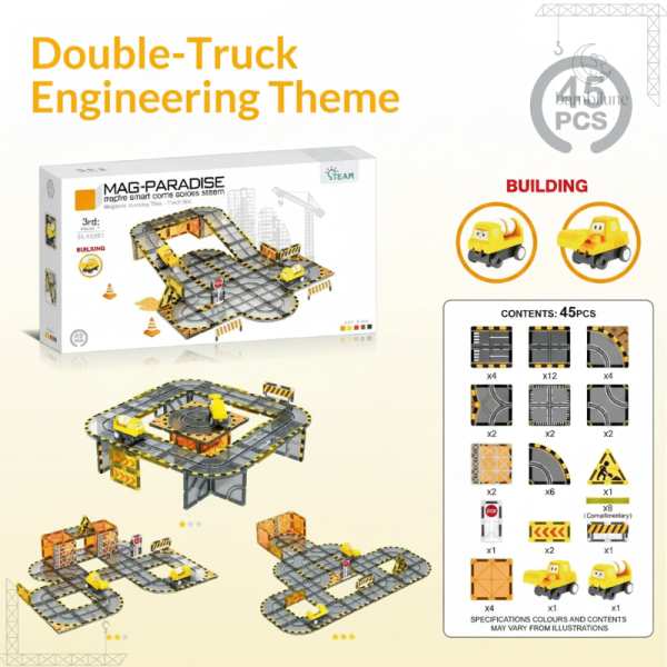 Kit éducatif de blocs magnétiques pour enfants