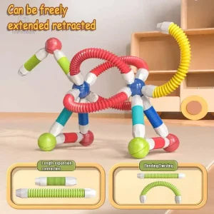 Bâtons magnétiques colorés pour constructions ludiques