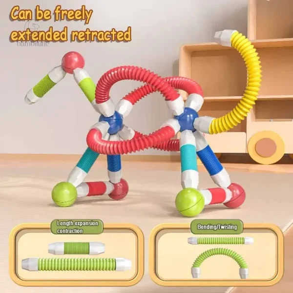 Bâtons magnétiques colorés pour constructions ludiques