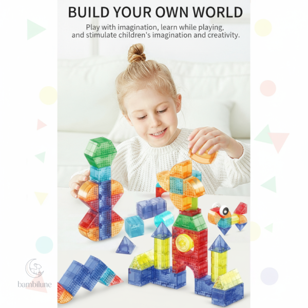 Blocs de construction magnétiques pour enfants de 3 à 4 ans