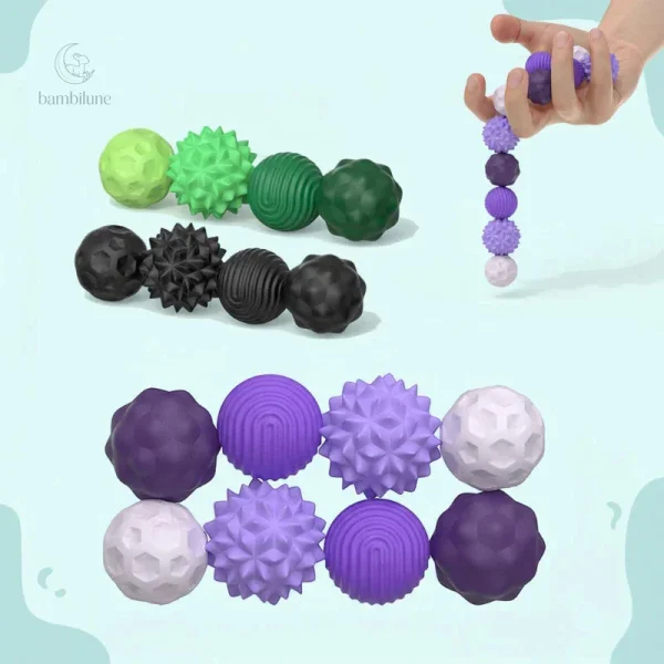 Boules magnétiques en silicone pour enfants de 3 à 4 ans