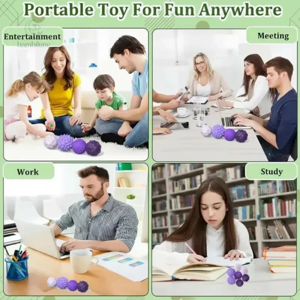 Boules en silicone, jeu éducatif pour enfants de 3 ans