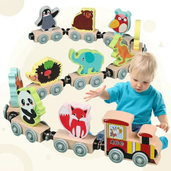 MagniZoo : train magnétique à tirer pour jeunes enfants