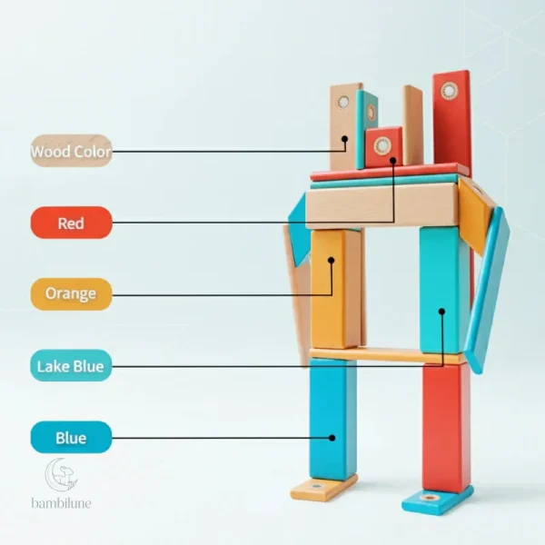 Construire et créer avec les blocs MagPlayer en bois