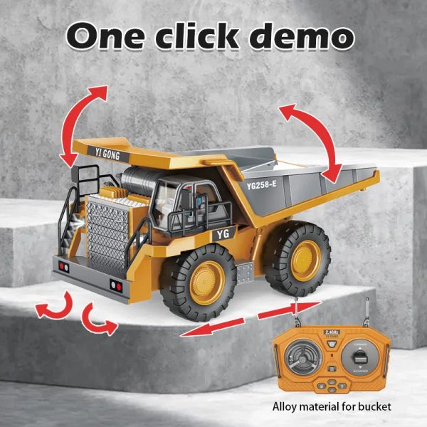 Véhicule de chantier télécommandé pour les jeunes constructeurs
