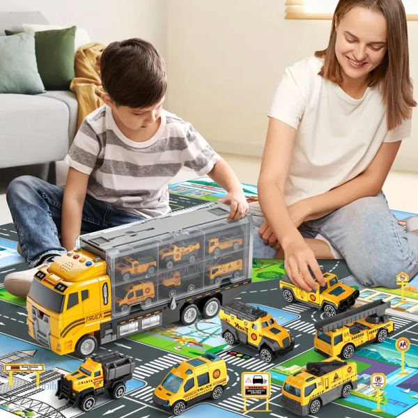 Camion-conteneur réaliste adapté aux jeunes enfants