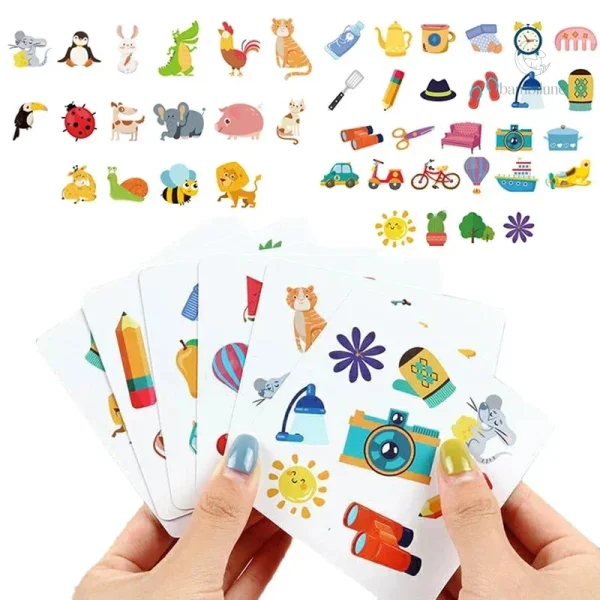 Jeu de cartes adapté aux enfants de 3 à 4 ans