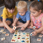 Jeu éducatif en bois pour développer la mémoire des petits