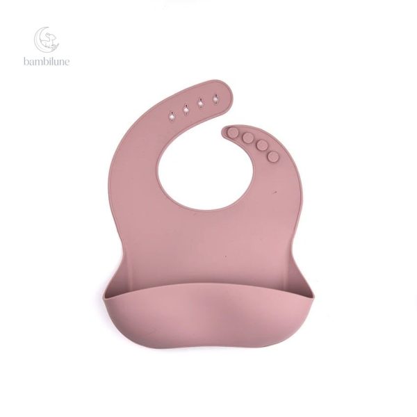 Bavoir silicone avec réceptacle pour éviter les déversements