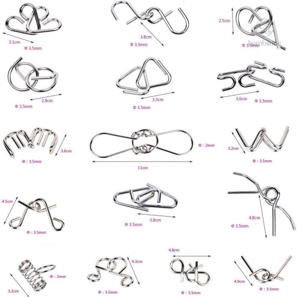 Set d'anneaux métalliques pour enfants, jouet éducatif
