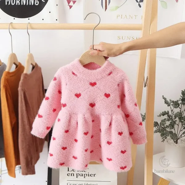 Vêtement d'automne chaud pour les petites filles