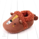Chaussons doux pour enfants, peluche animale colorée