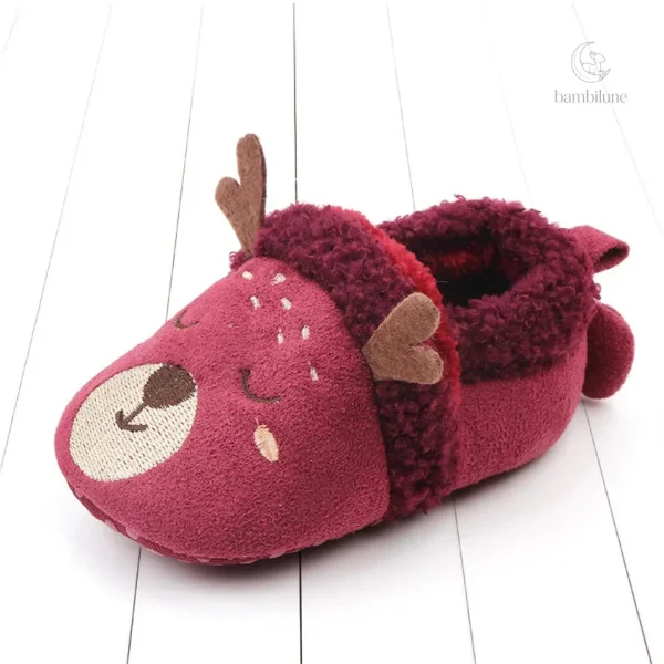 Mini chaussons animaux peluche, idéal pour les petits pieds