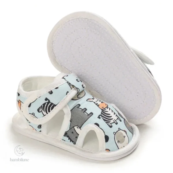 Sandales colorées avec designs d'animaux pour enfants