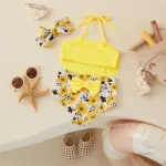 Bikini coloré pour enfants avec bandeau assorti