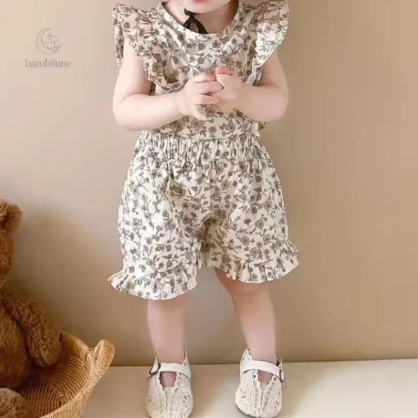 Robe enfant à fleurs, style Bonheur floral