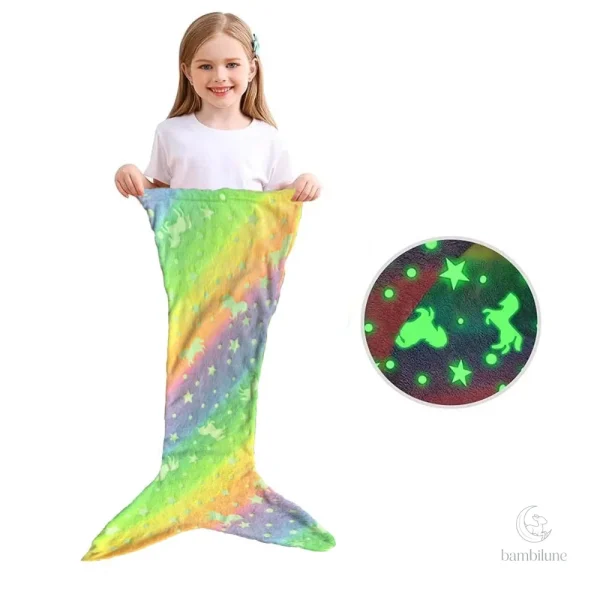 Mini sac de couchage pour enfants, brille dans le noir