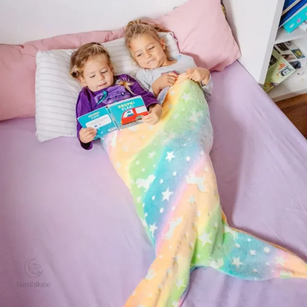 Sac de couchage confortable en forme de sirène pour enfants