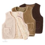 Gilet doux en laine d'agneau pour enfants