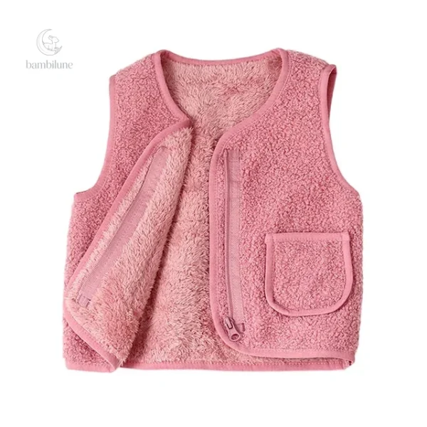 Gilet tendance en laine d'agneau pour petits