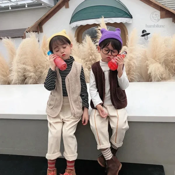 Gilet doux et chaud pour l'hiver enfant