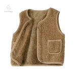 Confortable gilet en laine d'agneau pour enfants