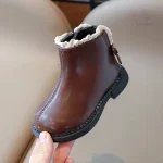 Bottines en cuir classique pour l'automne et l'hiver