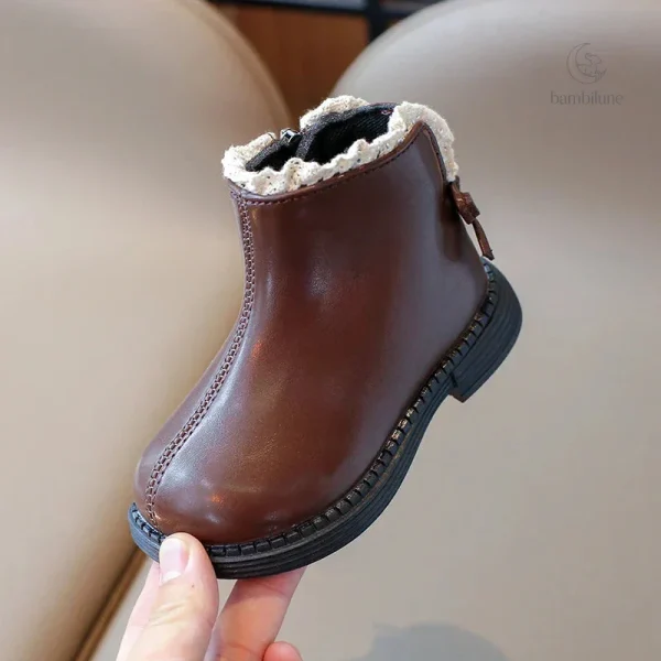 Bottines en cuir classique pour l'automne et l'hiver