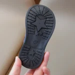 Bottines automne-hiver en cuir pour enfants