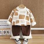 Vêtements chauds d'automne pour enfants - Ensemble stylé