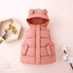 Gilet sans manches à capuche pour enfants tendance