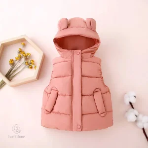 Gilet sans manches à capuche pour enfants tendance