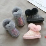 Chaussures d'hiver à paillettes pour enfants