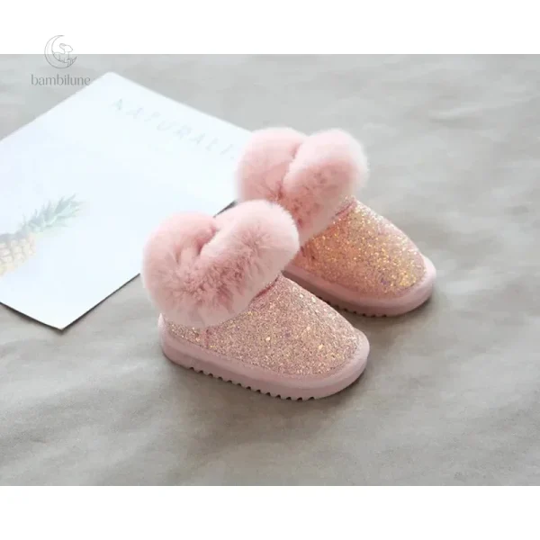 Chaussures chaudes à paillettes pour les journées froides