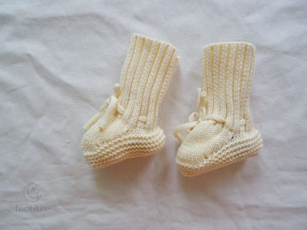 Bébé en style, chaussons tricotés chauds et doux