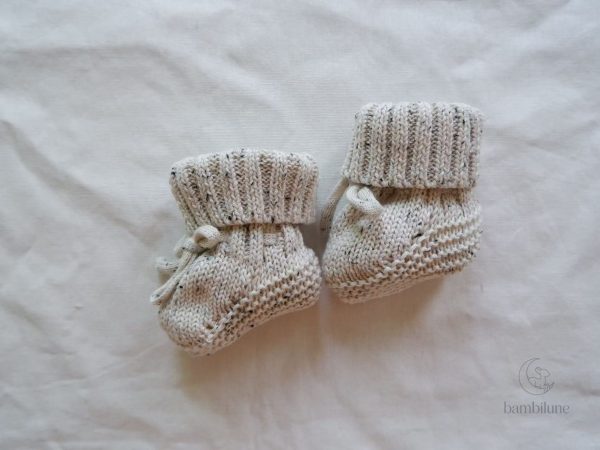 Élégants chaussons pour bébés, en tricot chaleureux