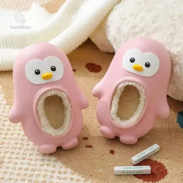 Chaussons amusants pingouin pour enfants
