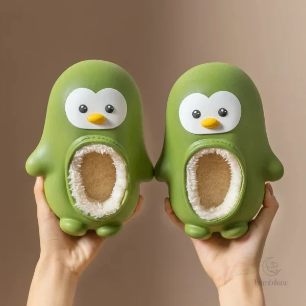 Chaussons pingouin en taille enfant