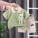 Mini Fashion - Combinaison à rayures en coton pour enfants