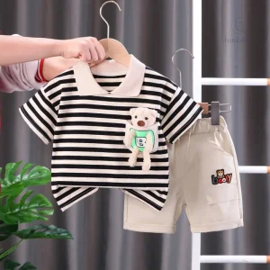 Combinaison à rayures colorées pour enfants