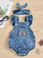 Mini combinaison en denim pour enfants