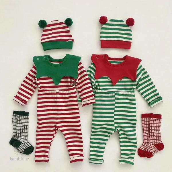 Pyjama de Noël confortable pour enfants en automne et hiver