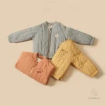 Manteau d'hiver coton brodé pour enfants