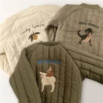Vêtement d'automne pour enfants en coton brodé