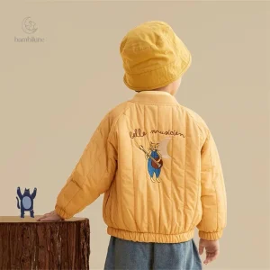 Manteau stylé pour enfants avec broderie élégante