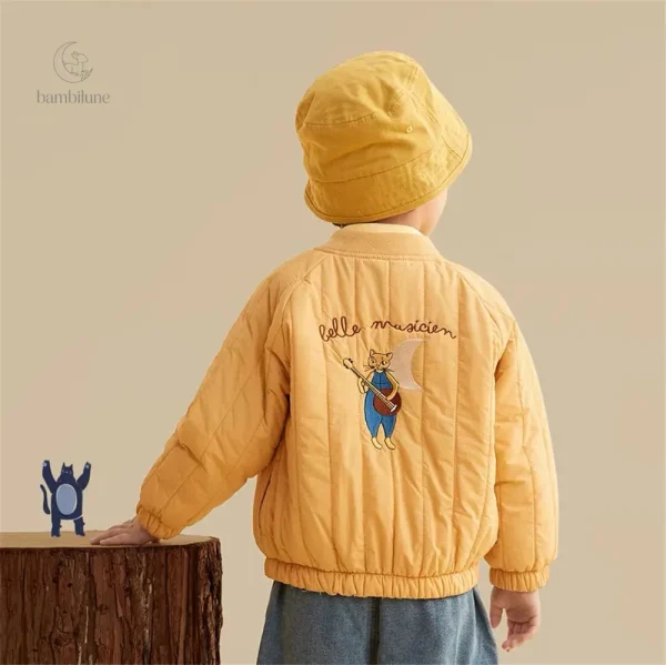 Manteau stylé pour enfants avec broderie élégante