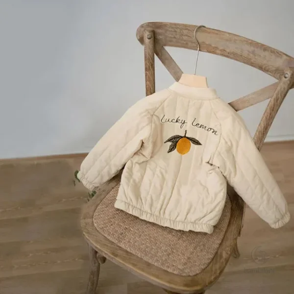 Manteau d'hiver en coton avec motifs brodés pour enfants